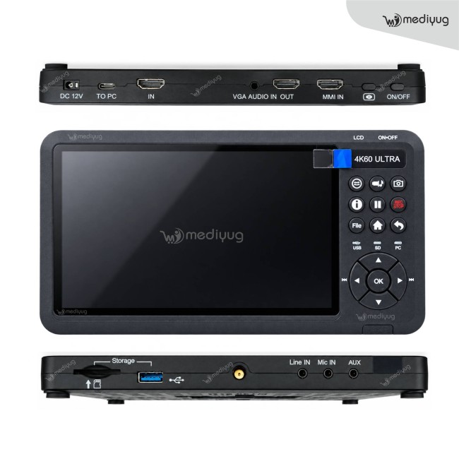 Mediyug Ultra 4K60 Surgery Video Recorder With 7-inch Display | Medical Video Recorder | 4K Laparoscopy Video Recorder