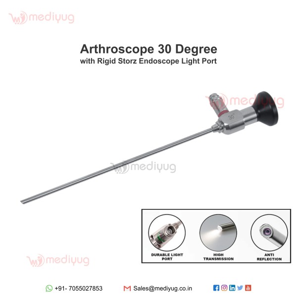 Arthroscope 30 Degree with Rigid Storz Endoscope Light Port