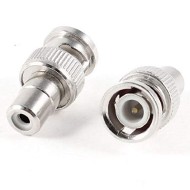 BNC Male to RCA Female Metal Connector for CCTV Camera (2 PCS)