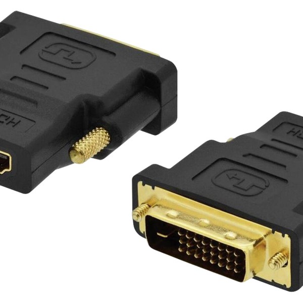 HDMI Female to DVI-D (24+1) Male Adapter (Black)