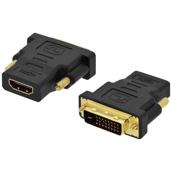 HDMI Female to DVI-D (24+1) Male Adapter (Black)