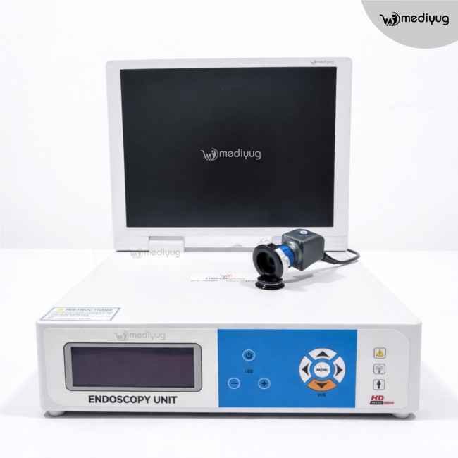Mediyug Portable Endoscopy Camera Unit MYG-17U-WB  | Imported Camera Head | 3-in-1 Endoscopy System with HD Camera, LED Light Source & 17 inches HD Monitor
