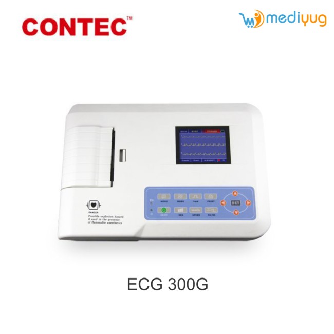 CONTEC ECG300G Digital Portable 12-Leads 3 channel ECG Machine