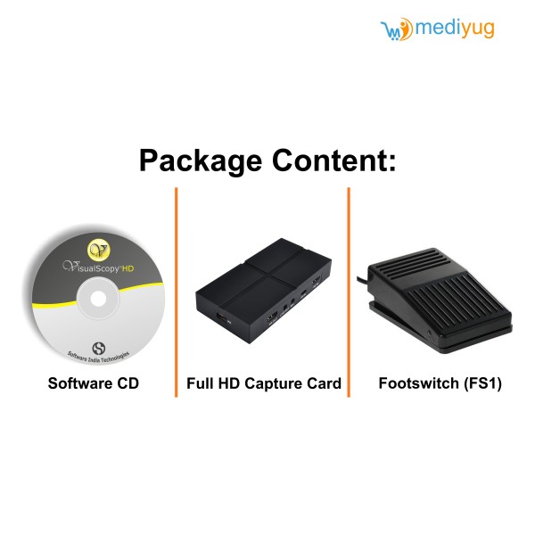 VisualScopy HD- Endoscopy Software  With Footswitch & Full HD Capture Card