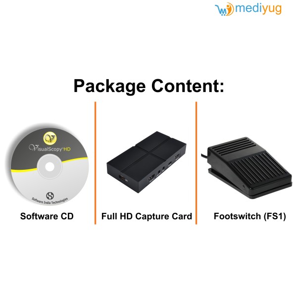 VisualScopy HD- Endoscopy Software  With Footswitch & Full HD Capture Card